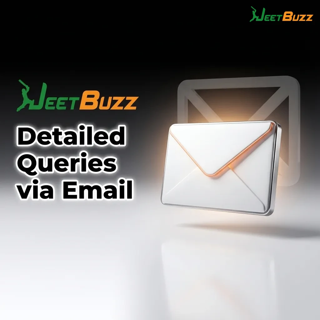 Email support interface showing message composition with support addresses and response time guidelines for customer queries — Jeetbuzz in Bangladesh