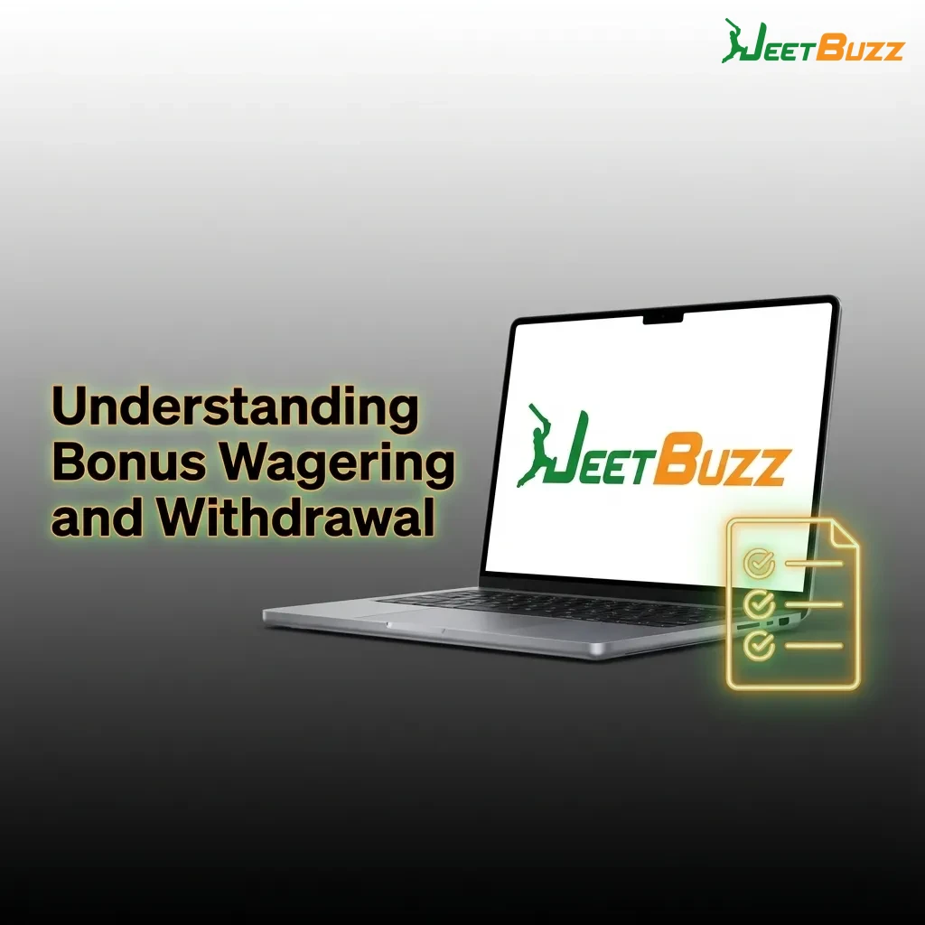 Diagram showing bonus wagering requirements and withdrawal process with separate bonus and real money accounts — Jeetbuzz in Bangladesh